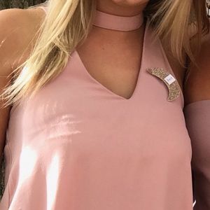 Blush pink mini dress